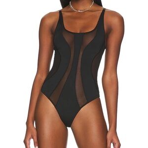 Twist Bodysuit in Black OW Collection size small